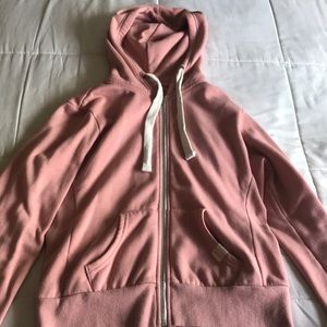 Pink zip up sweater